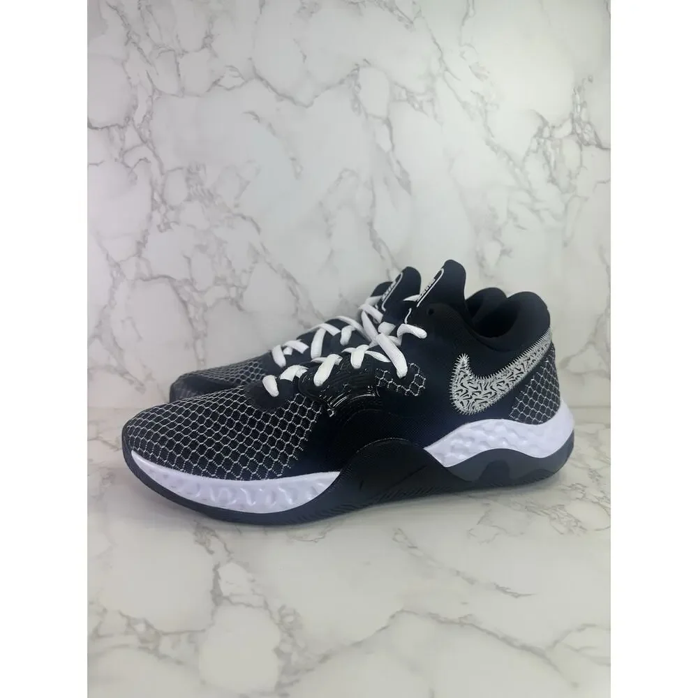 Nike Renew Elevate II Basketball Sneaker White Black CW3406-004 Mens Size 11.5